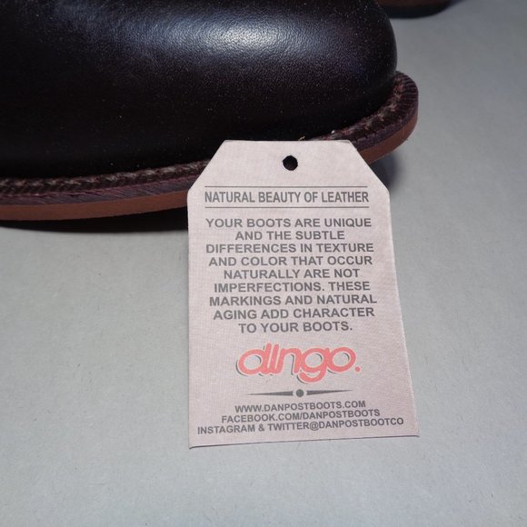 Dingo Size 10 M  SILVERLAKE Brown Leather Cowboy Western Boots New Men's Shoes - Picture 12 of 14